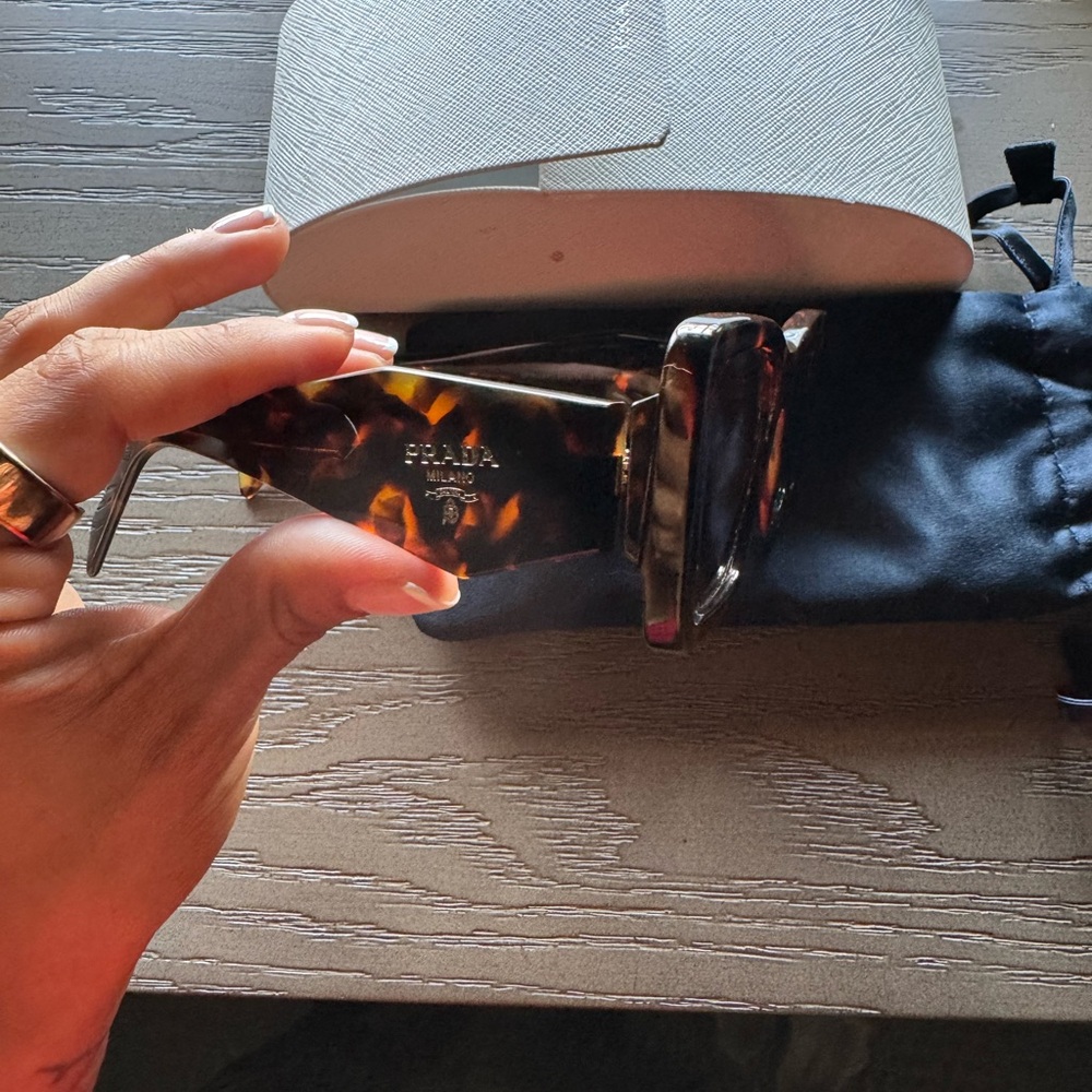 Prada Brown Tortoise Sunglasses - Picture 4 of 6